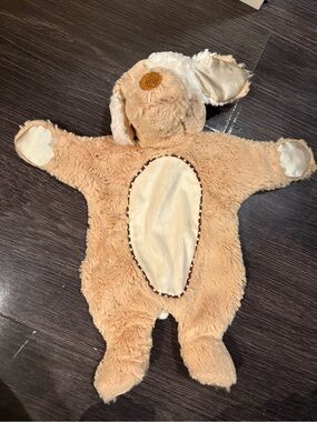 DOUGLAS Baby Sshlumpie beige tan puppy dog Security Blanket Lovey Satin feet